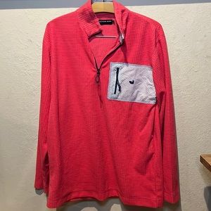 Southern Marsh FieldTec™ Dune Pullover Pink w/ Seersucker size Medium